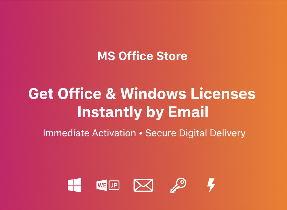 Get Office and Windows licenses instantly delivered by email